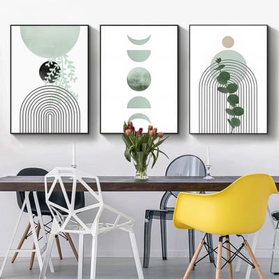 Boho Abstracte Kunst Print Set 3 Delen - Esthetische Wanddecoratie