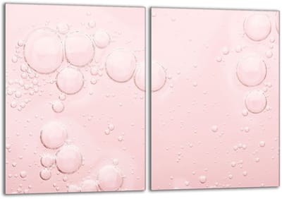TMK ArtDeko Serie - Glazen Beschermplaat - 2x40x52 - Roze