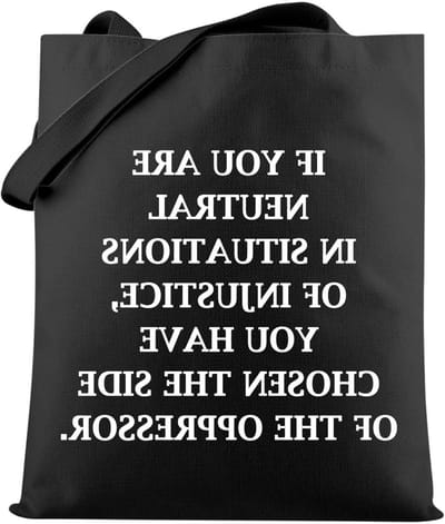 Allecto Plus - Carry Bag voor Social Justice - Ideale Cadeau voor Feministen - Neutraal zijn in Situaties (75 tekens)