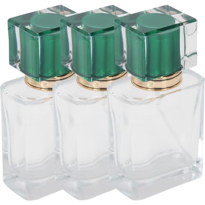 Flacon de Parfum en Verre 50ml Atomiseur de Parfum Rechargeable Distributeur Récipient Maquillage LiquideVert vert