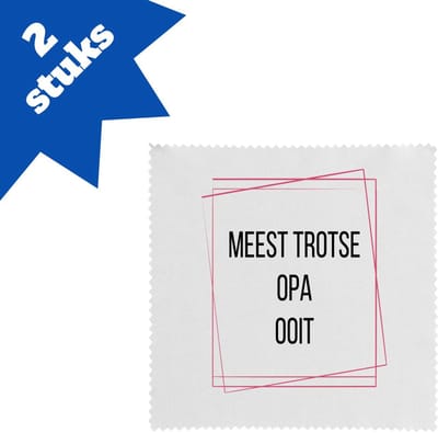 Akyol - meest trotse opa ooit brillendoekjes - Opa - trotse opa - verjaardagscadeau - verjaardag - cadeau - cadeautje voor opa - opa artikelen - kado - geschenk - gift - 17,8 bij 17,8 cm - 2 stuks