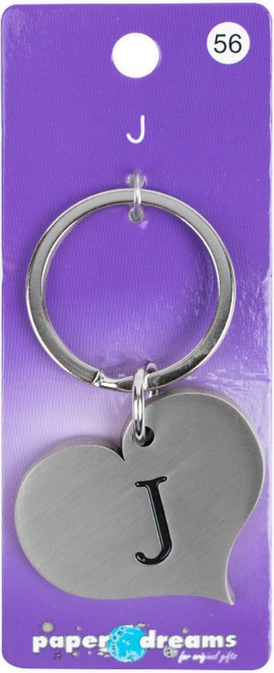 Hart sleutelhanger - J
