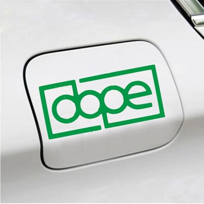 Bumpersticker - Dope - 6,8 X 14,8 - Groen
