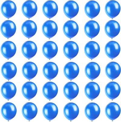 36 Stuks Natuurlijke Latex Mini Ballonnen voor Verjaardagsfeesten, Babyshowers en Bruiloften - 30 cm, Blauw, Feestdecoratie, Kinderen, Jubileum