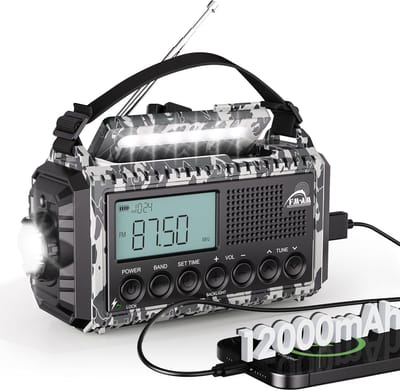 Opwindbare radio – Noodradio – Dynamo radio – Handcrank radio – Camping – Outdoor – Noodsituaties – Reizen – Survival