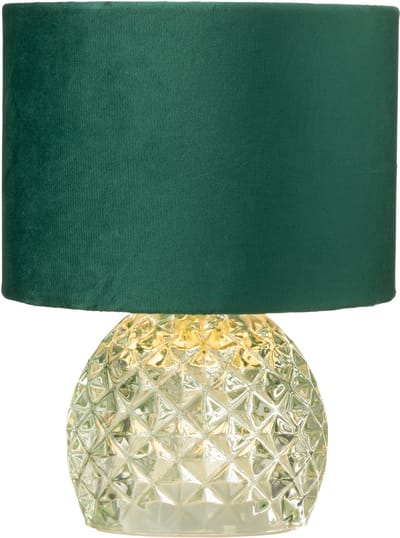 J-Line tafellamp - glas - lichtgroen - LED lichtjes
