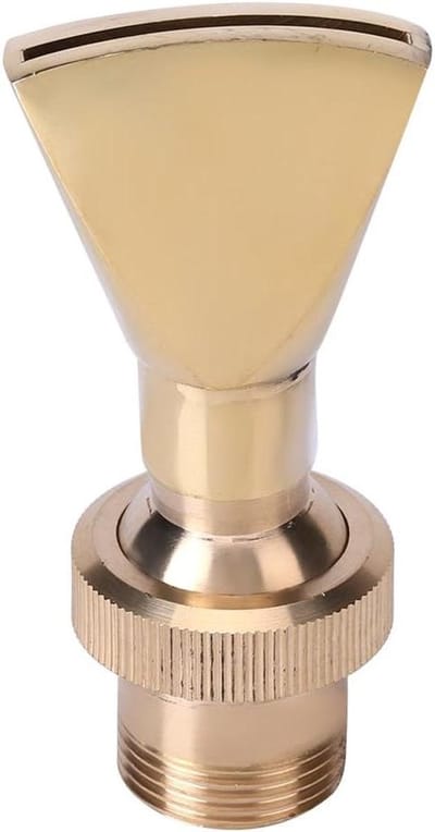 Messing fontein sproeikop met waaiervormige spray - tuin fontein accessoire - DN15 & DN20 formaat