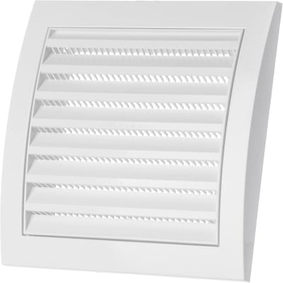 Vierkant Ventilatie Rooster 150x150mm Wit Kunststof Afsluitrooster met Insectenbescherming