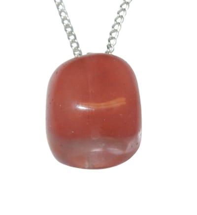 Aardbei Kwarts Trommelsteen Hanger