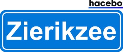 Hacebo - Plaatsnaam Sticker - 29x10 CM - Zierikzee sticker - Verkeersborden sticker - grappige cadeaus - Zierikzee