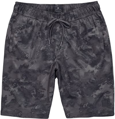 JAY-PI - Heren - Bermuda FLEXNAMIC® fitness Buik-Fit mesh all-over print tot 7XL - Antraciet - Maat L