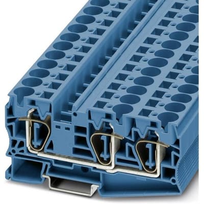 Phoenix Contact 3035331 Doorgangsserieklem 12.2 mm Spanveer Blauw 25 stuk(s)