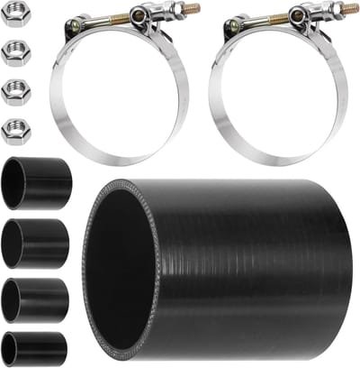 7-delige Set Rechtstreekse Koppeling Slang van Silicoon met T-Bolt Klemmen en M6 Moeren voor Hoge Prestaties