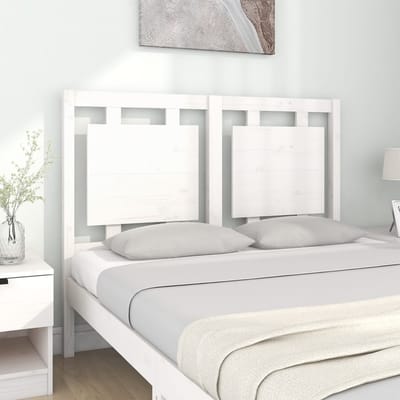 vidaXL - Hoofdbord - 125,5x4x100 - cm - massief - grenenhout - wit