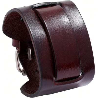 Accessoires Vintage Herenarmband Eenvoudig Verstelbaar Punk Brede Leren Band 1PCS gray