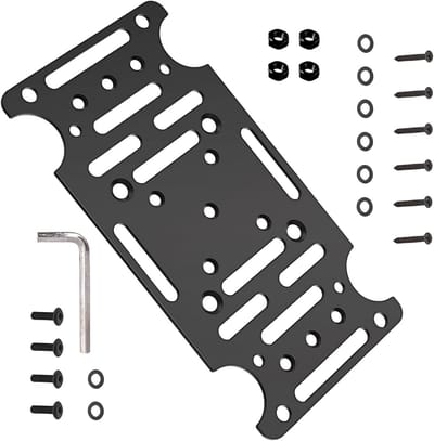 Brievenbus Montageplaat - Bevestigingsbeugel Brievenbus - Brievenbus Beveiligen - Roestbestendige Coating - 4mm Dik - Zwart