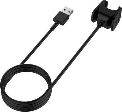 Oplader - USB oplaadkabel - geschikt voor Fitbit Charge 4 en Fitbit Charge 3 - kabel - zwart