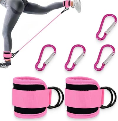 2 x foot loops for pulleys, ankle straps for pulleys, gym, ankle strap, fitness studio, ankle strap for women, gym - ShopVlot