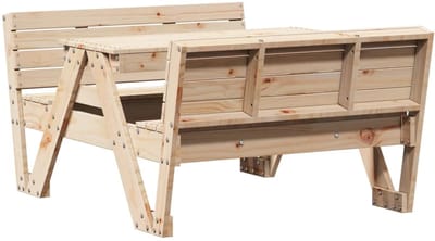 Picknicktafel voor Kinderen - Houten Tuintafel met Zitjes - Multifunctionele Picknick tafel - Geschikt voor Buiten - Speeltafel - Kindvriendelijk Ontwerp - Grenenhout