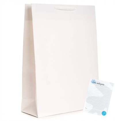 50x Luxe Papieren Cadeauzakjes Wit A4 24x9x32cm - Eco Vriendelijk