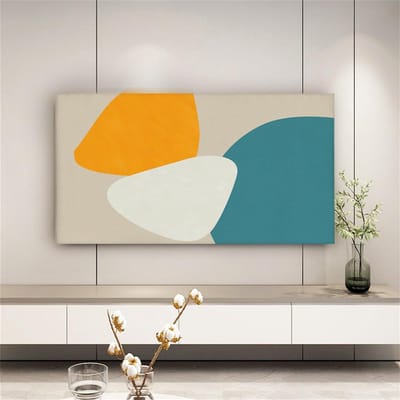 Universele TV Hoes - Televisie Afdekking - Scherm Beschermen - Half Gesloten Achterkant - 32-85 inch - Geometrisch