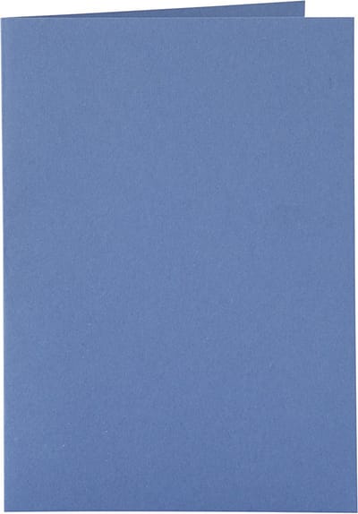 Kaarten en enveloppen, afmeting kaart 10,5x15 cm blauw, 6 set