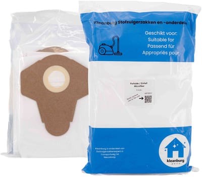 Kleanburg® - Stofzuigerzakken - Geschikt voor Parkside / Einhell - Microfiber - 5 stuks