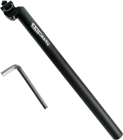 Fiets Zadelpen - Verlengde Zadelbuis - Comfortabel Fietsen - Extra Lange Lengte - 45 cm - Zwart