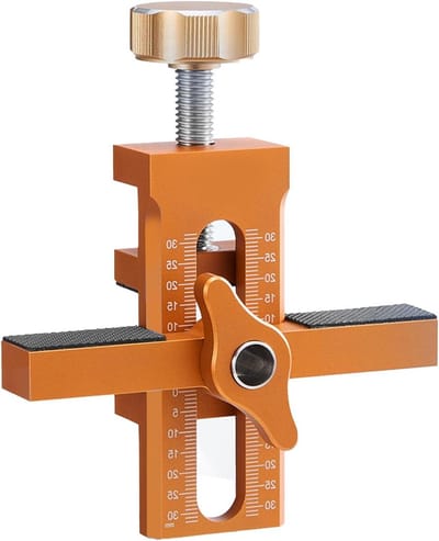 Verstelbare kastdeur installatie tool - positioneringsmeter van aluminiumlegering met zoekwoorden: kastdeur installatie, verstelbare positionering, handige tool.