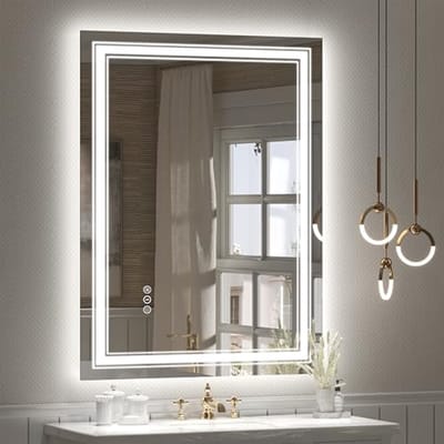 Dimbare Badkamerspiegel 20 x 28 cm met Verlichting - Anti-condens en Schokbestendig