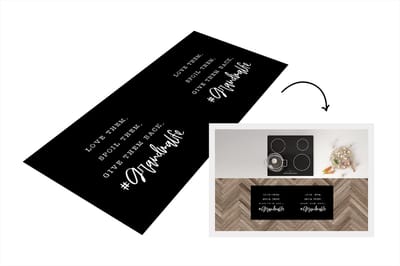 Keukenloper - Loper keuken - Oma - Quotes - 'Love them. Spoil them. Give them back. #Grandmalife' - Spreuken - 120x50 cm - Keukenloper vinyl