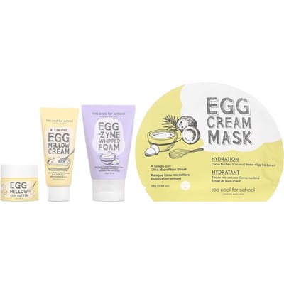 Te Cool voor School, Egg-Sential Huidverzorging Mini Set, Set van 4 Stuks beige