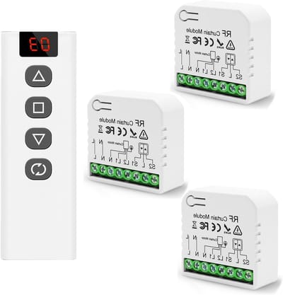 Draadloze Schakelmodule voor Rolluiken en Jaloezieën, Afstandsbediening, AC 220V, Bereik tot 100 m, RF Zender