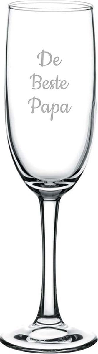 Gegraveerde Champagneglas 16,5cl De Beste Papa