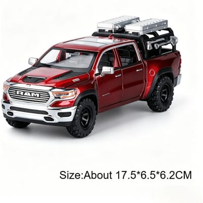 1:32 Schaal Ram Pick-up Mammoth Auto Model Speelgoed Muziek Licht Pull-Back Schokabsorptie Off-Road Voertuigen Woondecoratie