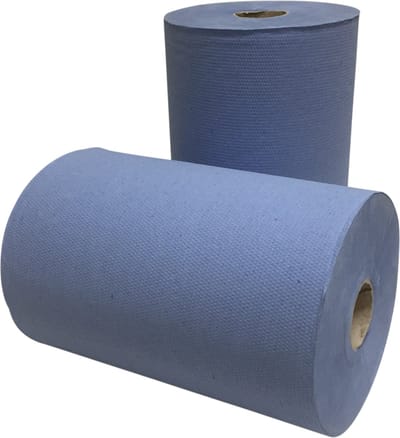 Euro Products Handdoekrol 80m x 21 cm verlijmd CEL blauw 3-laags doos à 12 rol (120580)