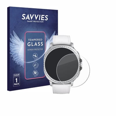 Savvies - Glas Screenprotector voor Samsung Galaxy Watch 8 Classic (46 mm) - Gehard Beschermglas 9H