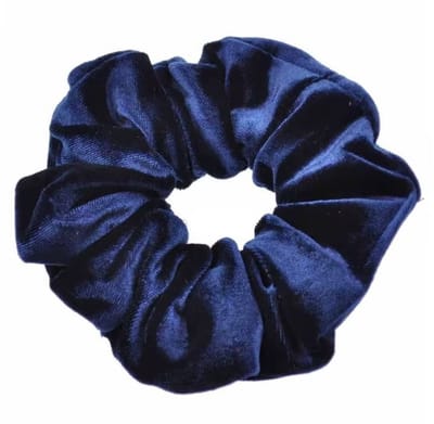 Scrunchie - Fluweel - Velvet - Haarwokkel - Elastiekje - Haaraccessoires - Froesel - Elastiek - Wokkel - Hair scrunchie - Haarelastiek - Haarband - Donkerblauw - Jonyx