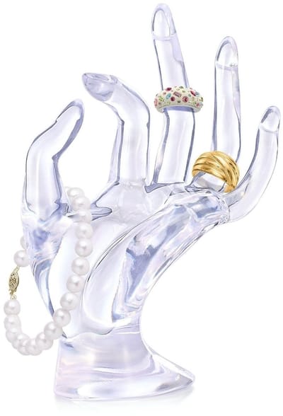 Dailygoods- Handjuwelenhouder Vrouwelijke Mannequin - Sieradenhouder - Display voor Armbanden/Horloges - Polyresin - Transparant - Organiseert Sieraden - Sieradenstandaard