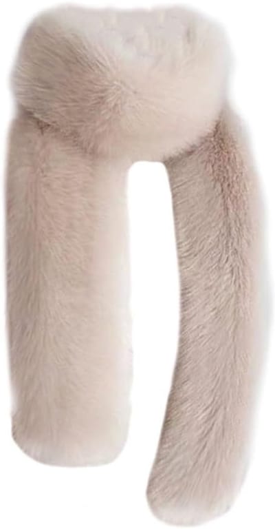 Elegante Lange Faux Fur Sjaal voor Dames - 180 cm Winter Sjaal, Bruiloft Sjaal en Avondkleding Accessoire