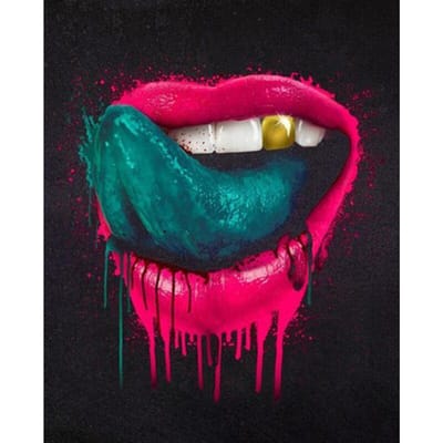 5D DIY diamant schilderij kruissteek kleur mond volledige ronde hars boor diamant borduurwerk 20X30CM blue
