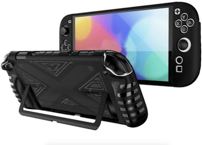 Grip TPU Bescherm-Skin Hoes Cover geschikt voor Nintendo Switch 2 - Zwart