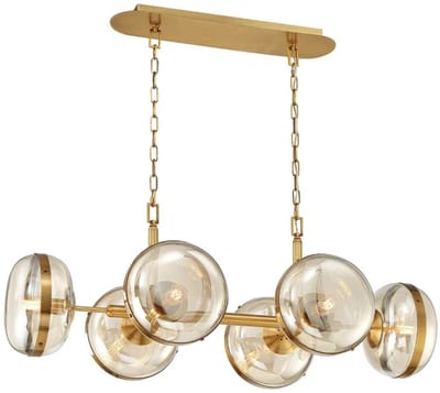 Eurofase LED Hanglamp Nottingham | 6X E27 Max 40W | Antique Brass