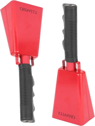 Koebel Geluidsmaker - Handbel Percussie - Sportevenementen Juichen - Luid Kopgeluid - 7.49 x 5 x 23.01 cm - Rood