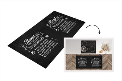 Keukenloper - Loper keuken - TAALFOUT! RECEPT VOR IPV RECEPT VOOR - 120x60 cm - Keukenloper vinyl