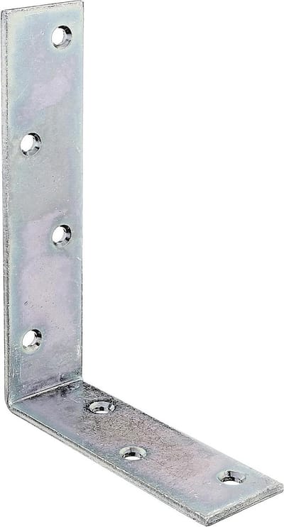 Balkhoek - Houtverbinder Hoek - Houtverbindingen Maken - Ongelijkbenig Ontwerp - 120x180x40 mm - Zilver