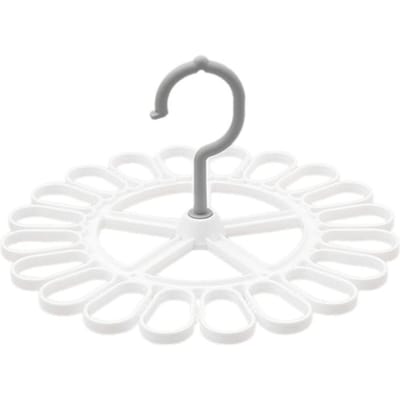 Séchoir à linge rond rotatif, support de rangement pour cintre à linge, 20 clips, support pour sous-vêtements, chaussettes, cravates, bavoirs gray