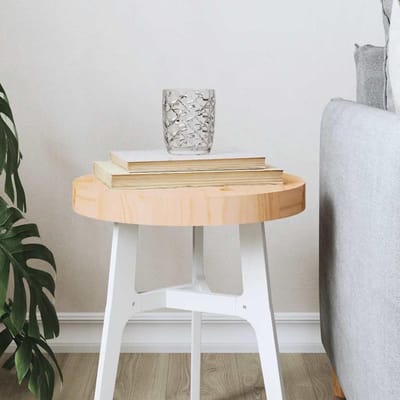 Rond tafelblad - Houten blad - Meubelprojecten maken - Massief grenenhout - 30 cm diameter - Bruin