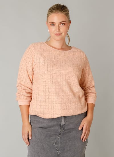 YEST CURVE Venora Essential Tops - Powder Pink - maat X-0(44)