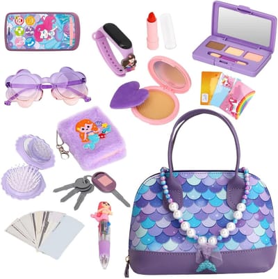 Speeltas met Accessoires - Kinder Make-up Tas - Fantasierijk Spel - Veilige Materialen - 21.5 x 11.5 x 16 cm